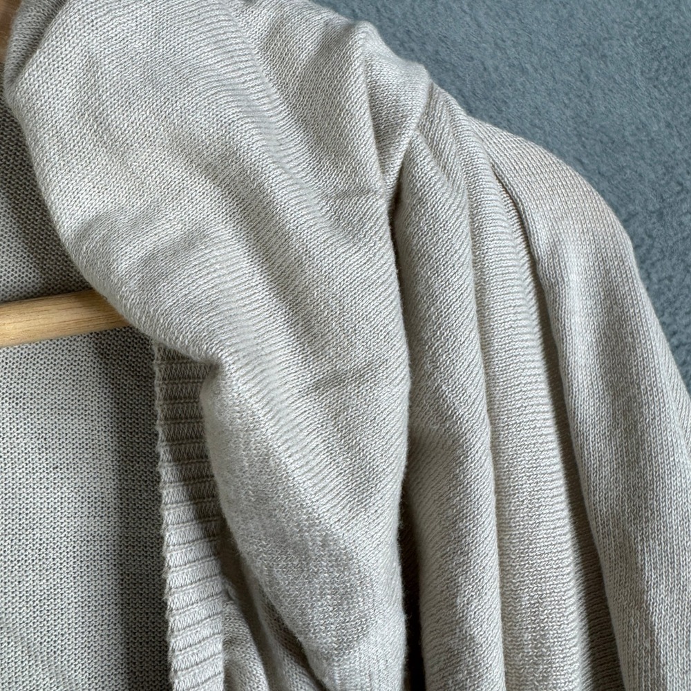 James Perse LA Bolero Shrug Knit Cardigan With Long sleeves Draped Tan Size 3 - Picture 4 of 8